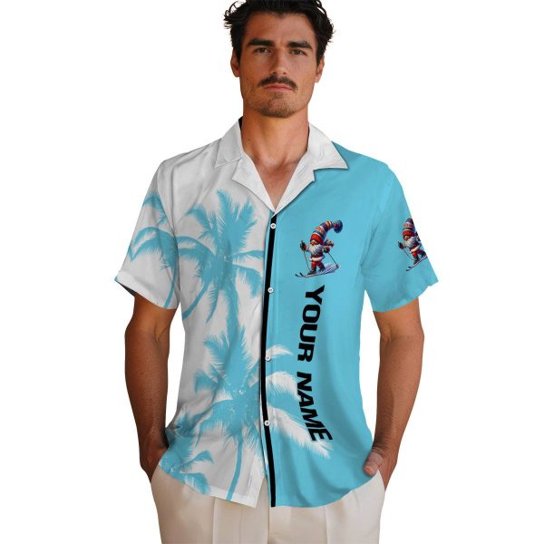 Customized Skiing Palm Trees Hawaiian Shirt High quality