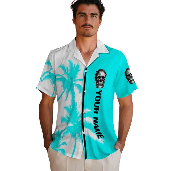 Customized Skull Palm Trees Hawaiian Shirt High quality