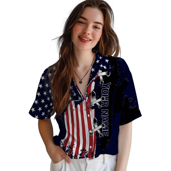 Customized Space Stitched Flag Hawaiian Shirt Trendy