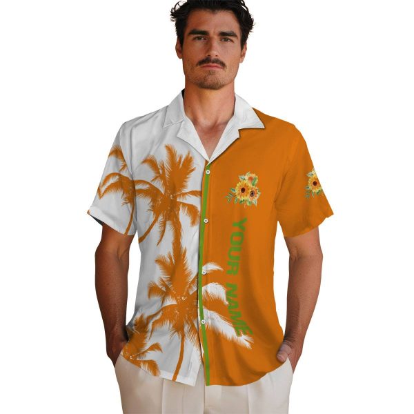 Customized Sunflower Palm Trees Hawaiian Shirt High quality