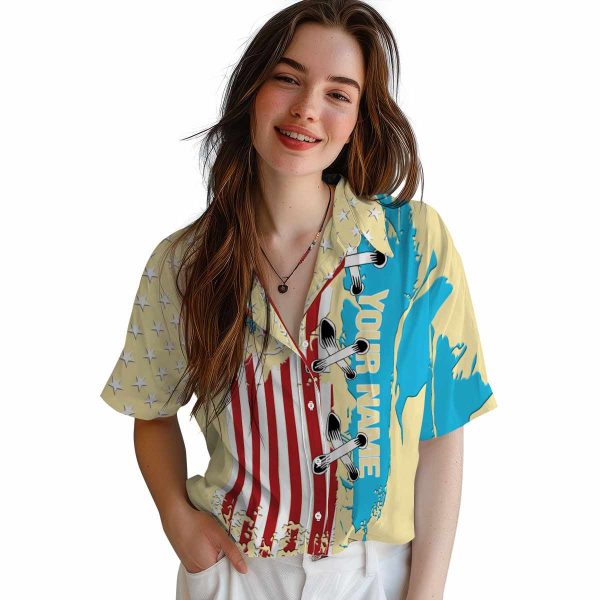 Customized Surf Stitched Flag Hawaiian Shirt Trendy