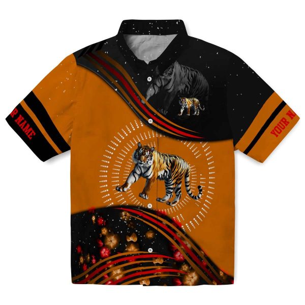 Customized Tiger Abstract Waves Hawaiian Shirt Best selling