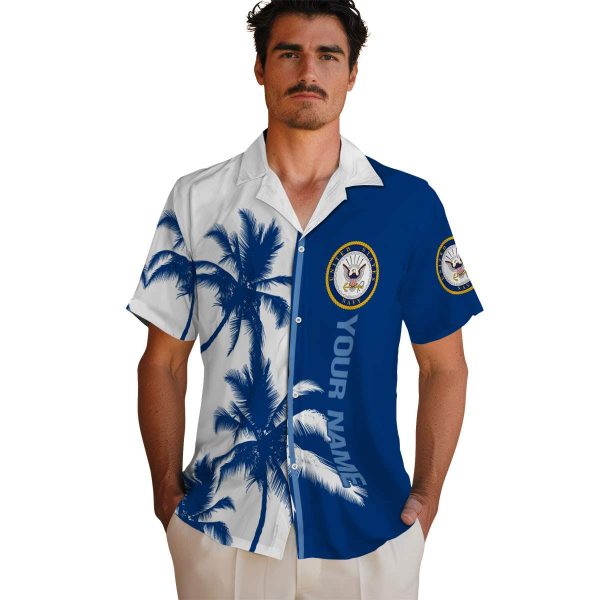 Customized US Navy Palm Trees Hawaiian Shirt High quality