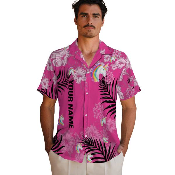 Customized Unicorn Hibiscus Print Hawaiian Shirt High quality