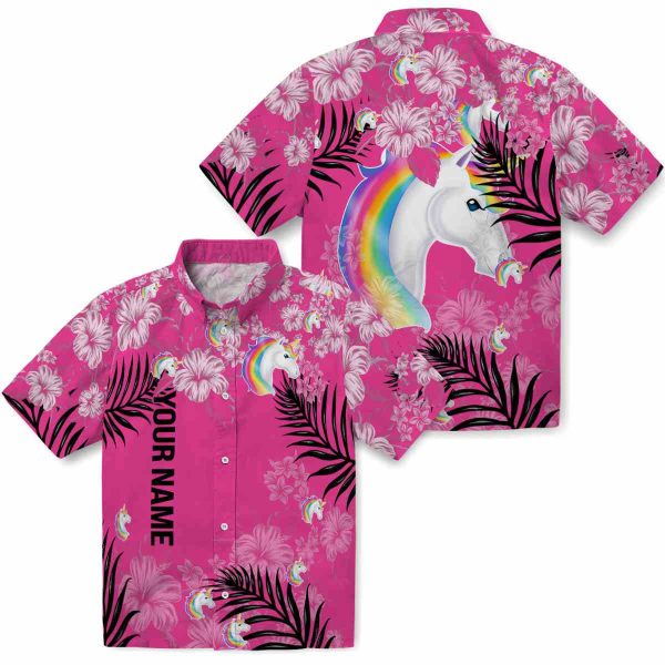 Customized Unicorn Hibiscus Print Hawaiian Shirt Latest Model