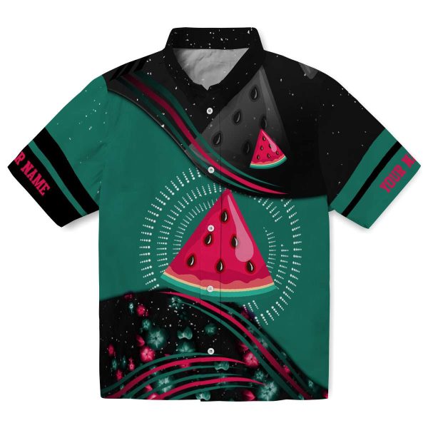 Customized Watermelon Abstract Waves Hawaiian Shirt Best selling