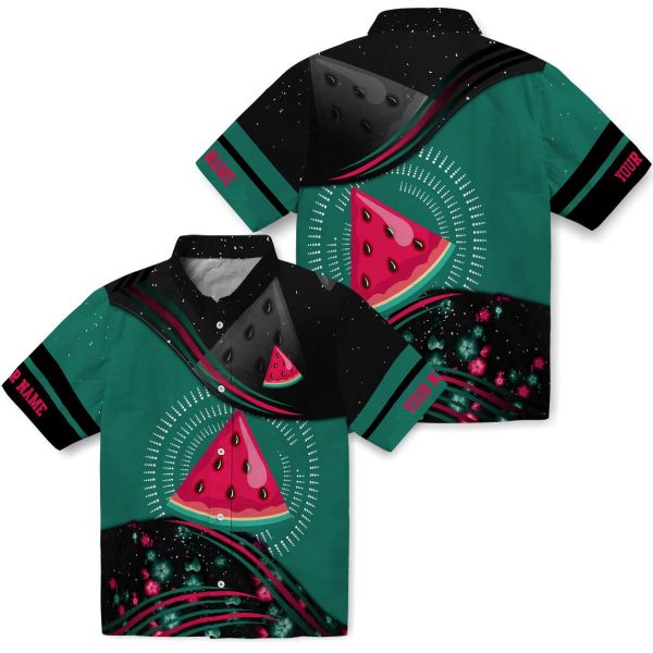 Customized Watermelon Abstract Waves Hawaiian Shirt Latest Model