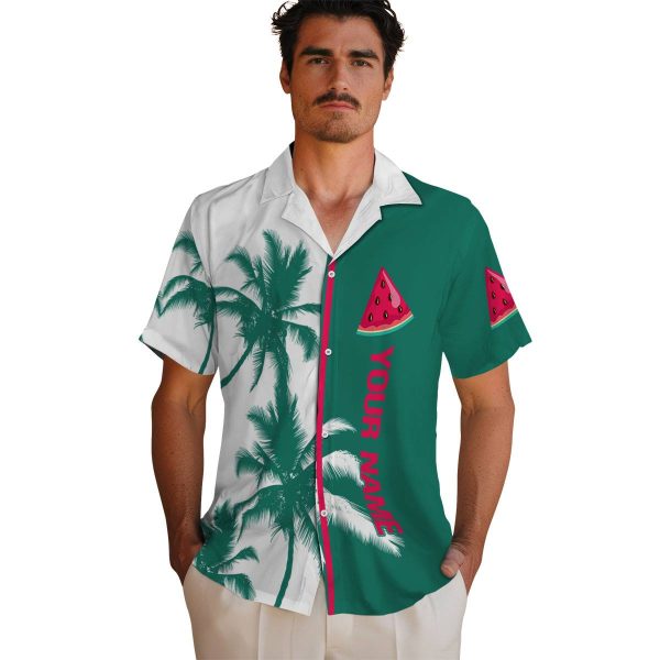 Customized Watermelon Palm Trees Hawaiian Shirt High quality