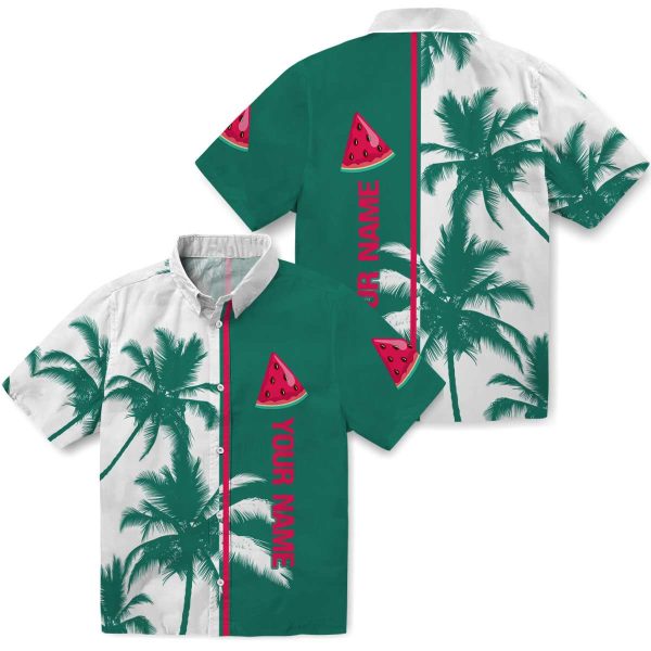 Customized Watermelon Palm Trees Hawaiian Shirt Latest Model