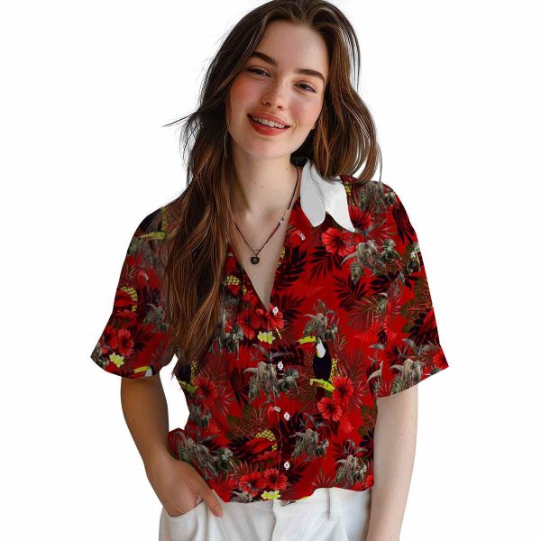 Dinosaur Floral Toucan Hawaiian Shirt Trendy