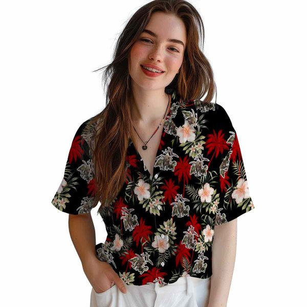 Dinosaur Palm Tree Flower Hawaiian Shirt Trendy