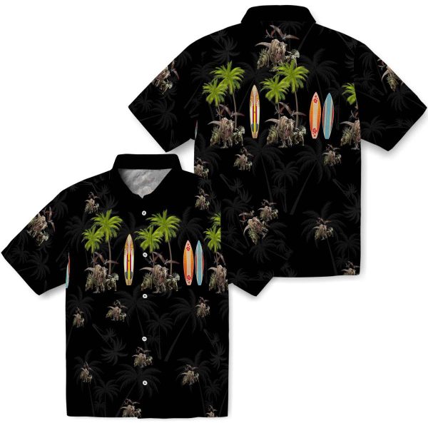 Dinosaur Surfboard Palm Hawaiian Shirt Latest Model