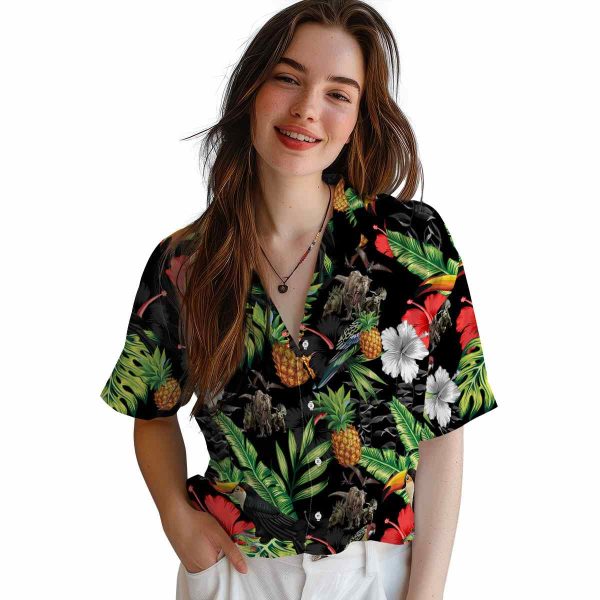 Dinosaur Toucan Hibiscus Pineapple Hawaiian Shirt Trendy