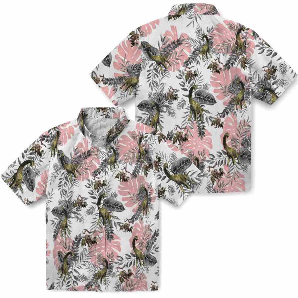 Dinosaur Tropical Leaves Hawaiian Shirt Latest Model