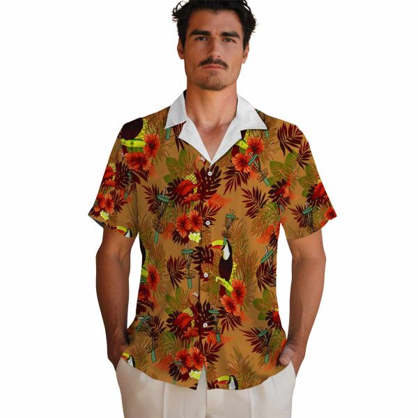 Disc Golf Floral Toucan Hawaiian Shirt High quality