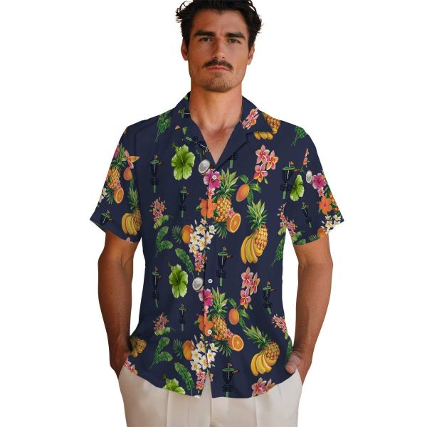 Disc Golf Hibiscus And Fruit Hawaiian Shirt High quality