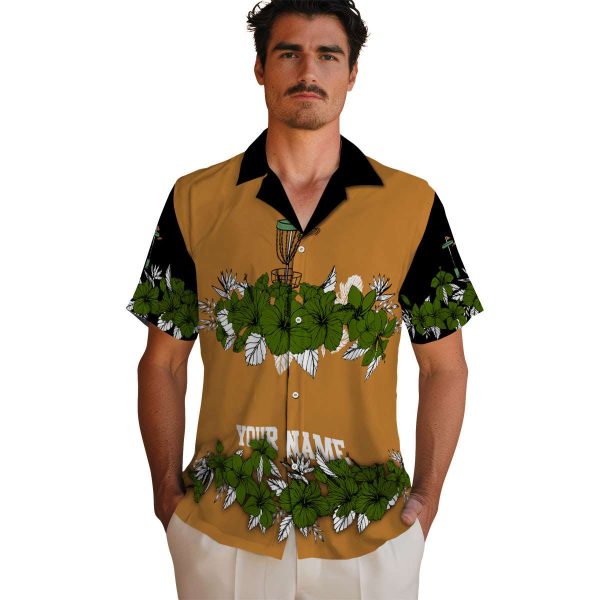 Disc Golf Hibiscus Stripe Hawaiian Shirt High quality