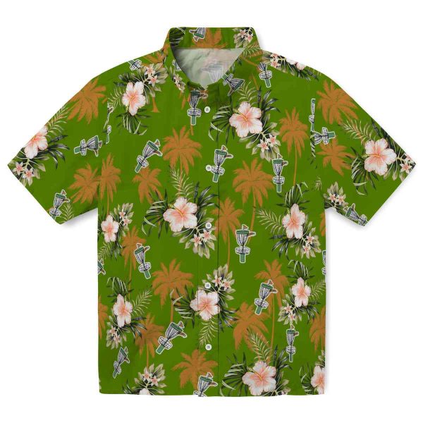 Disc Golf Palm Tree Flower Hawaiian Shirt Best selling