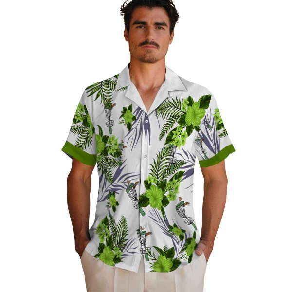 Disc Golf Patriotic Hibiscus Design Hawaiian Shirt High quality