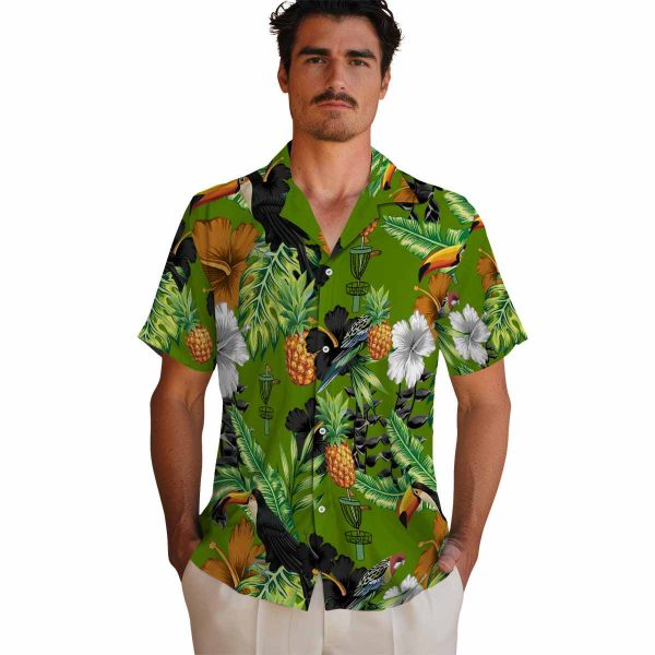 Disc Golf Toucan Hibiscus Pineapple Hawaiian Shirt High quality