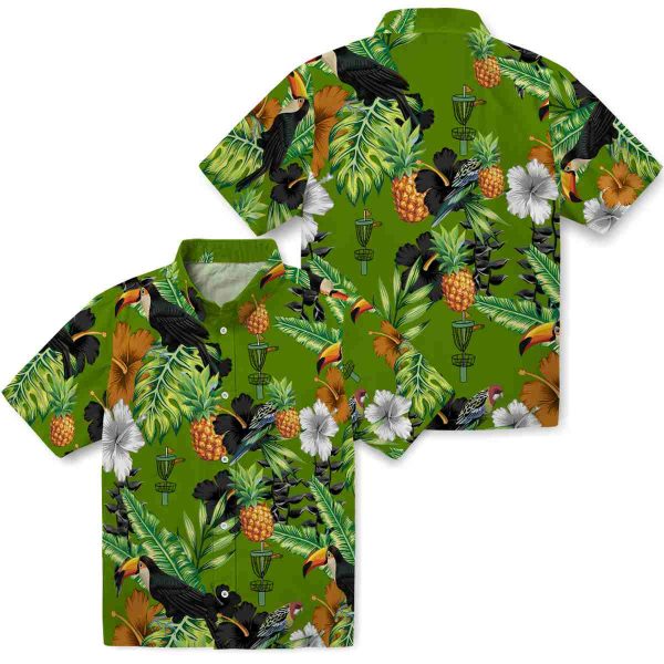 Disc Golf Toucan Hibiscus Pineapple Hawaiian Shirt Latest Model