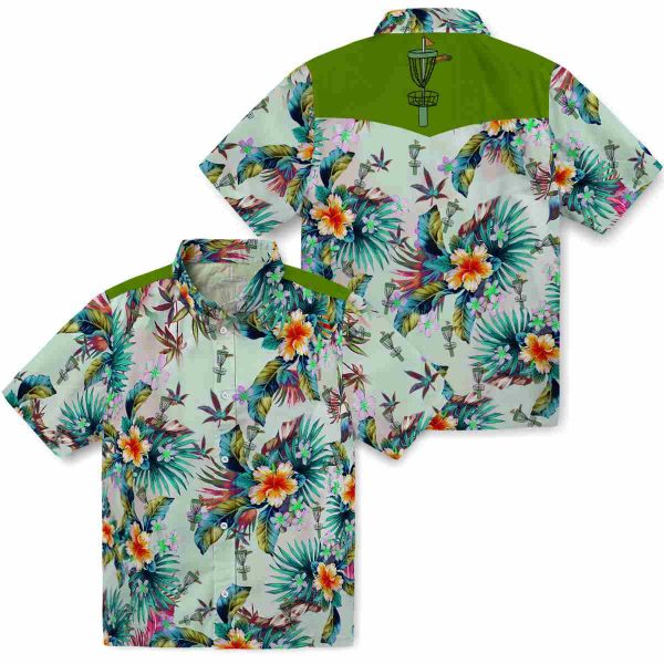 Disc Golf Tropical Foliage Hawaiian Shirt Latest Model