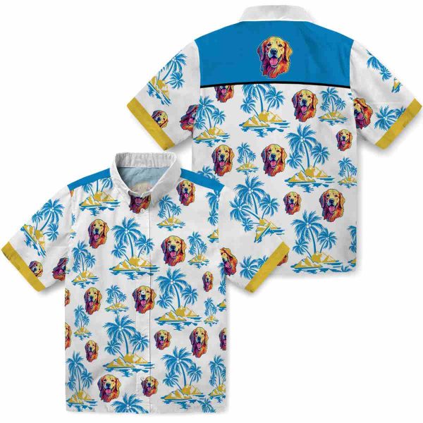 Dog Palm Island Print Hawaiian Shirt Latest Model