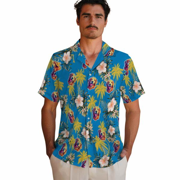 Dog Palm Tree Flower Hawaiian Shirt High quality