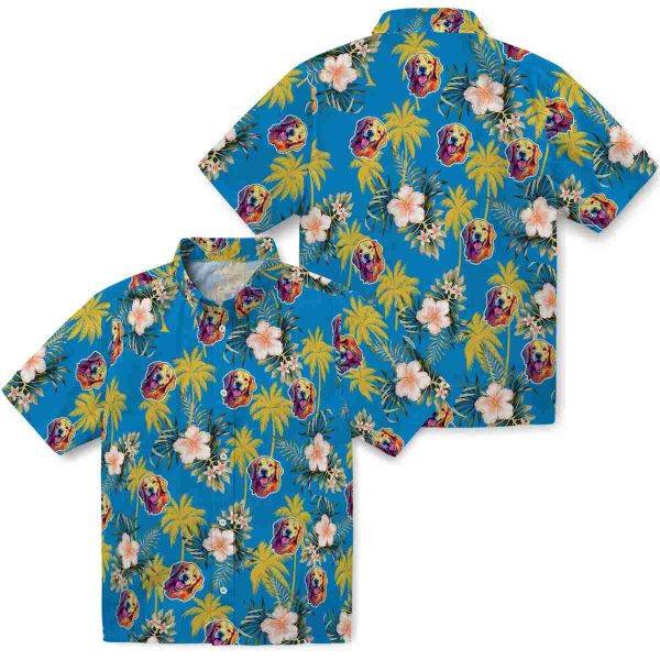 Dog Palm Tree Flower Hawaiian Shirt Latest Model