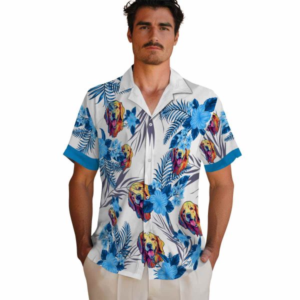 Dog Patriotic Hibiscus Design Hawaiian Shirt High quality