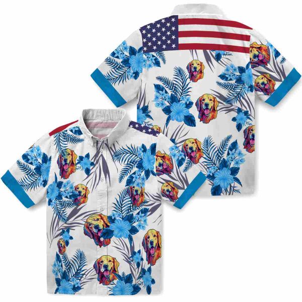 Dog Patriotic Hibiscus Design Hawaiian Shirt Latest Model