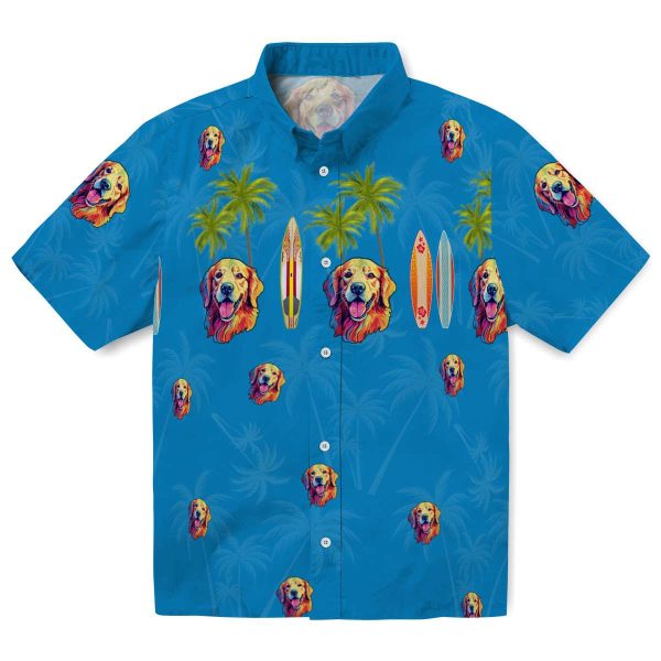 Dog Surfboard Palm Hawaiian Shirt Best selling