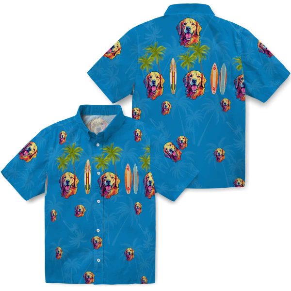 Dog Surfboard Palm Hawaiian Shirt Latest Model