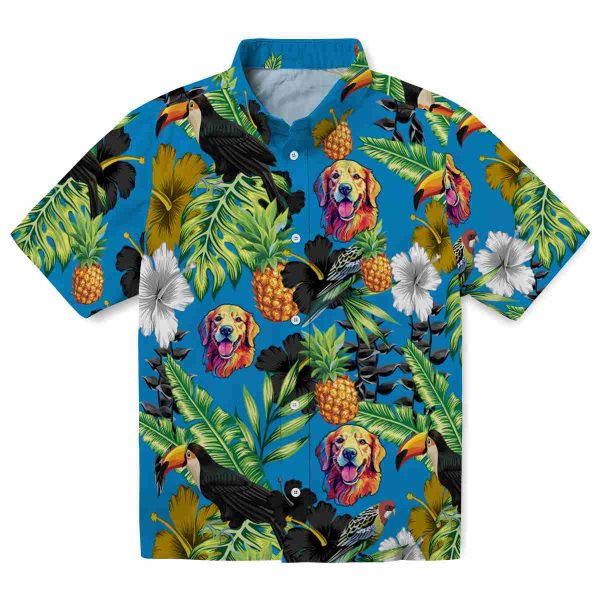 Dog Toucan Hibiscus Pineapple Hawaiian Shirt Best selling