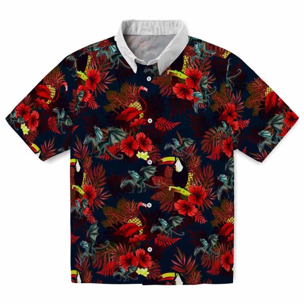 Dragon Floral Toucan Hawaiian Shirt Best selling