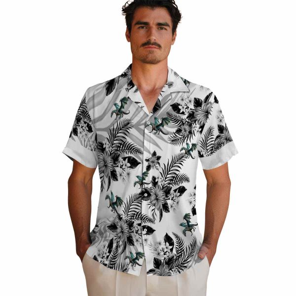 Dragon Hibiscus Palm Leaves Hawaiian Shirt High quality