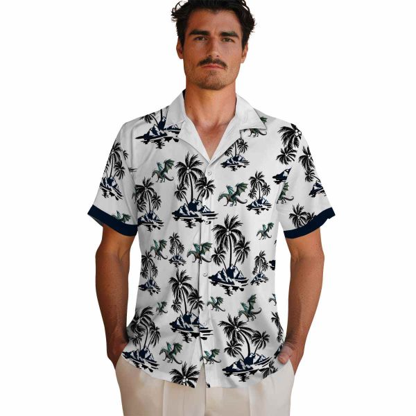 Dragon Palm Island Print Hawaiian Shirt High quality