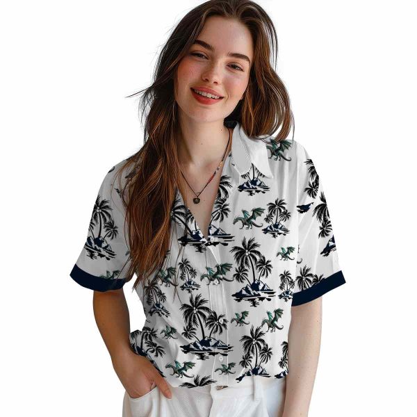 Dragon Palm Island Print Hawaiian Shirt Trendy