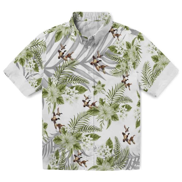 Duck Hibiscus Palm Leaves Hawaiian Shirt Best selling