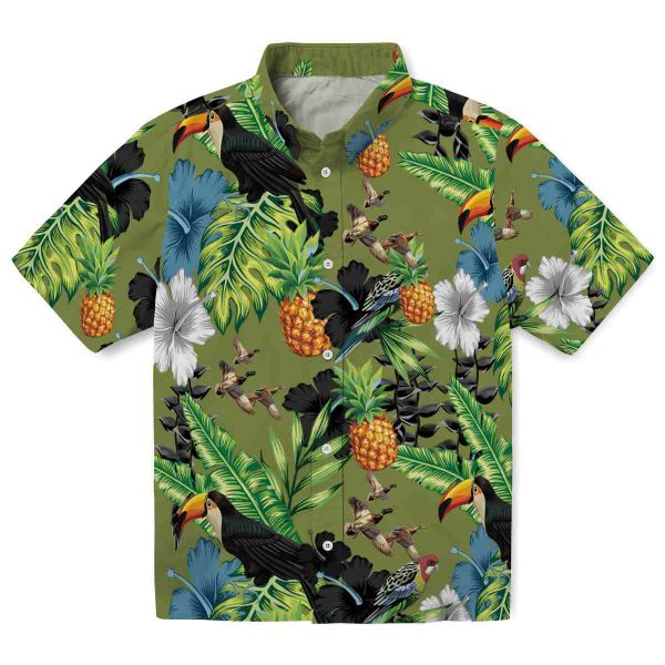 Duck Toucan Hibiscus Pineapple Hawaiian Shirt Best selling