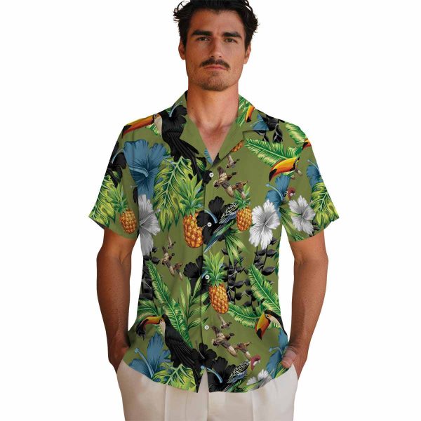 Duck Toucan Hibiscus Pineapple Hawaiian Shirt High quality