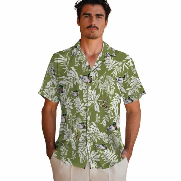 Duck Tropical Leaf Hawaiian Shirt High quality