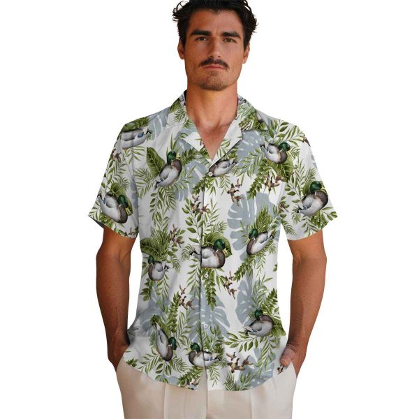 Duck Tropical Leaves Hawaiian Shirt High quality