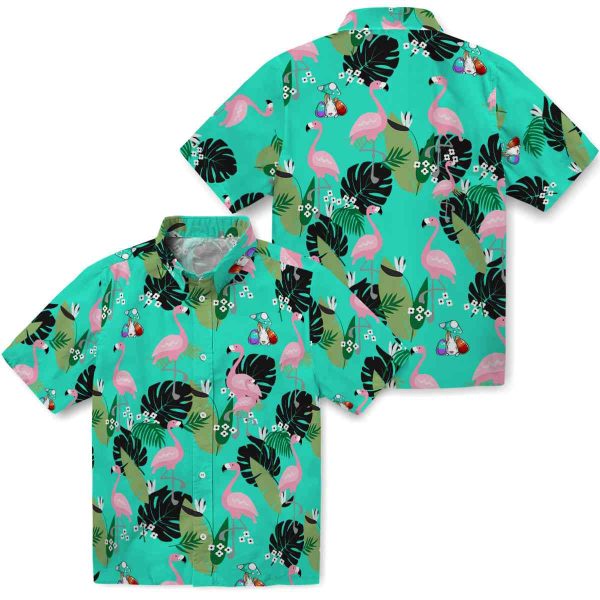 Easter Flamingo Leaf Motif Hawaiian Shirt Latest Model