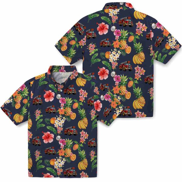 Fire Truck Hibiscus And Fruit Hawaiian Shirt Latest Model