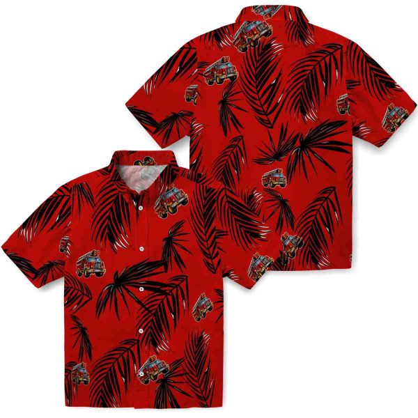 Fire Truck Palm Leaf Hawaiian Shirt Latest Model