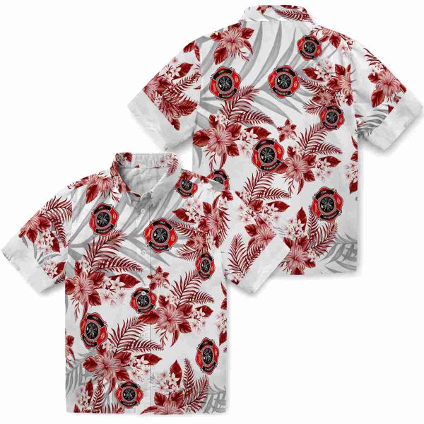 Firefighter Hibiscus Palm Leaves Hawaiian Shirt Latest Model