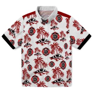 Firefighter Palm Island Print Hawaiian Shirt Best selling