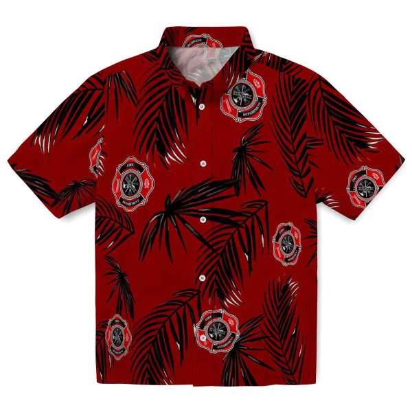 Firefighter Palm Leaf Hawaiian Shirt Best selling