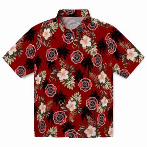 Firefighter Palm Tree Flower Hawaiian Shirt Best selling